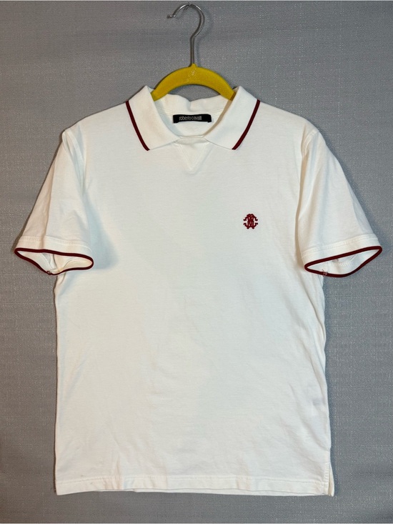 Roberto Cavalli Other - Roberto Cavalli White Polo with Red Trim and Chest Logo